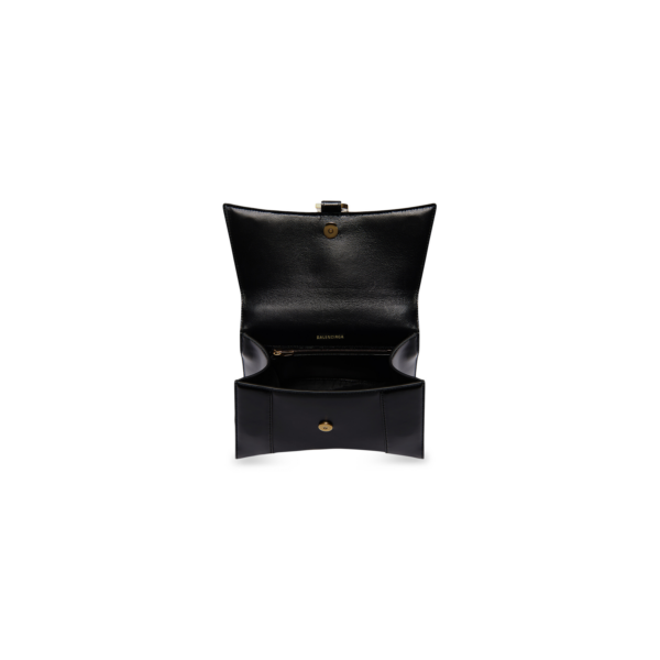 HOURGLASS BOX Small Damen Handtasche in Schwarz