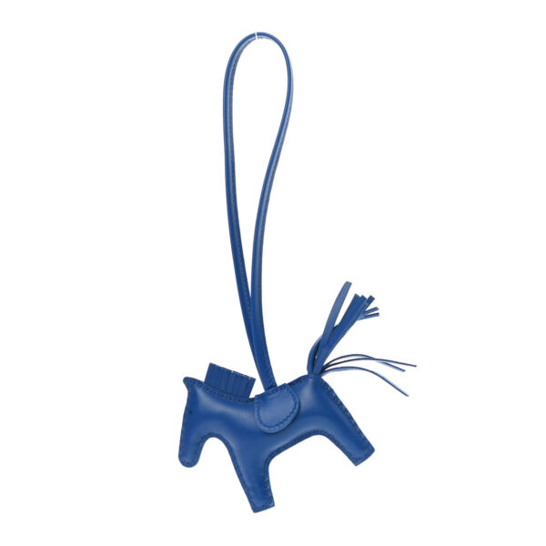 爱马仕 Milo 羊皮 Grigri Rodeo Horse Charm PM Bleu Zanzibar 包