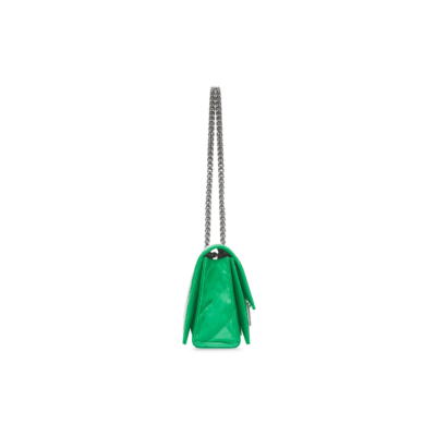 WOMEN'S CRUSH SMALL CHAIN BAG QUILTED IN BRIGHT GREEN
