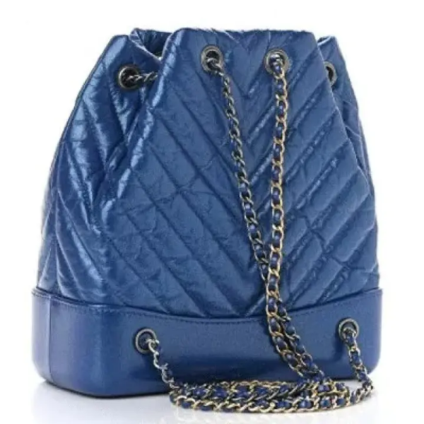 9d215f354f49b2e9cdf0579ef5a9b826 CHANEL Iridescent Aged Calfskin Chevron Quilted Small Gabrielle Backpack Blue