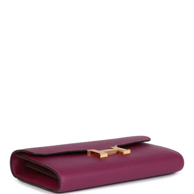 Hermès Constance Wallet To Go Anemone Evercolor Gold Hardware