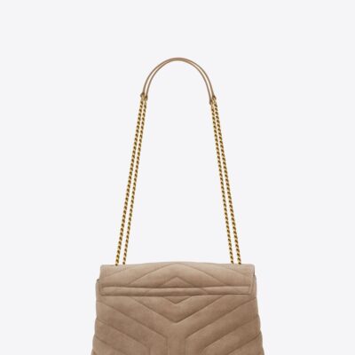 YSL Loulou Small Chain Bag in Quilted 'Y' Suede