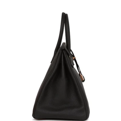 爱马仕 Birkin 35 黑色 Togo 皮革 Rose 金色五金 包