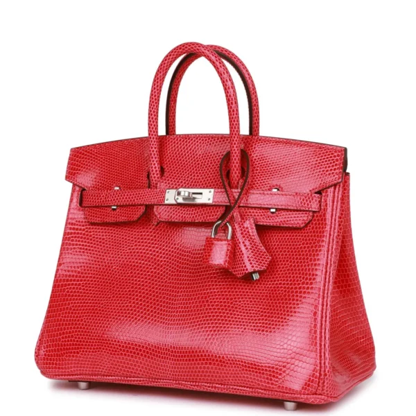 Hermès Birkin 25 Rose Extreme Lizard Palladium Hardware