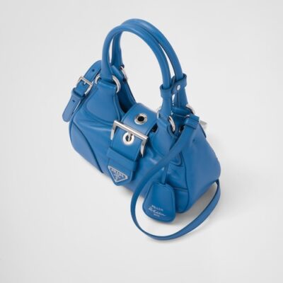 Prada Moon padded nappa-leather bag - Light Blue