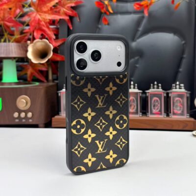 9e91feb5 Luxury Metallic Foil LV Monogram Phone Case for iPhone 12-18 Pro & Pro Max