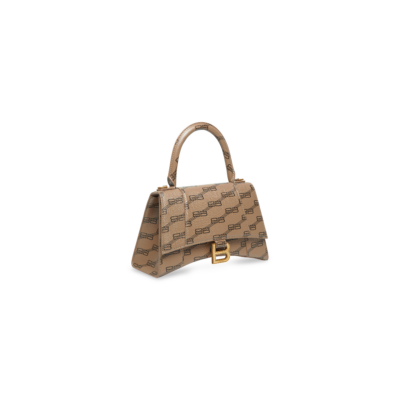 HOURGLASS BB MONOGRAM beschichtet Small Damen Handtasche aus Canvas in Beige