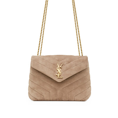YSL Loulou Small Chain Bag in Quilted 'Y' Suede