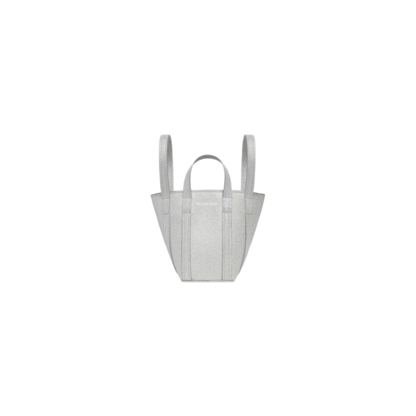 WOMEN'S EVERYDAY XS NORTH-SOUTH SHOULDER TOTE BAG IN SPARKLING FABRIC IN SILVER