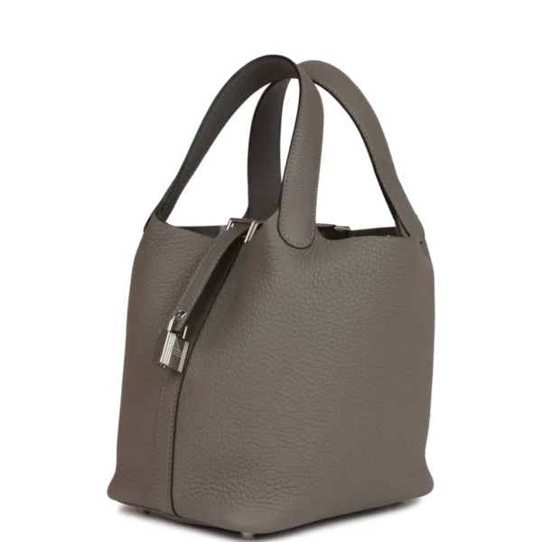 Hermès Picotin Lock 18 Gris Meyer Clemence Palladium Hardware