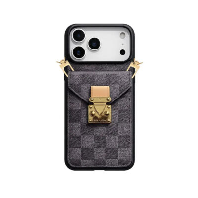 Premium Leather Monogram Phone Case For iPhone 13-18 Pro & Pro Max