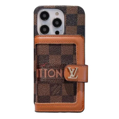 Classic V Leather iPhone Wallet Case With Crossbody Strap