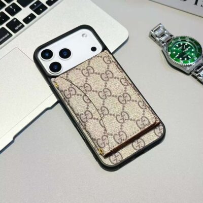 Luxury Card Holder Wallet LV Style Phone Case for iPhone 12-18 Pro & Pro Max