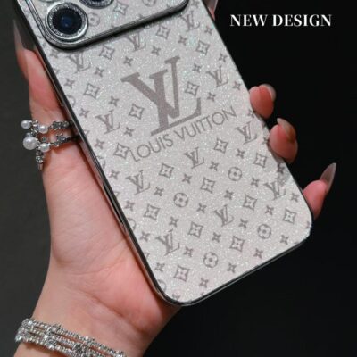 Luxury LV Shiny Phone Case for iPhone 13-18 Pro & Pro Max