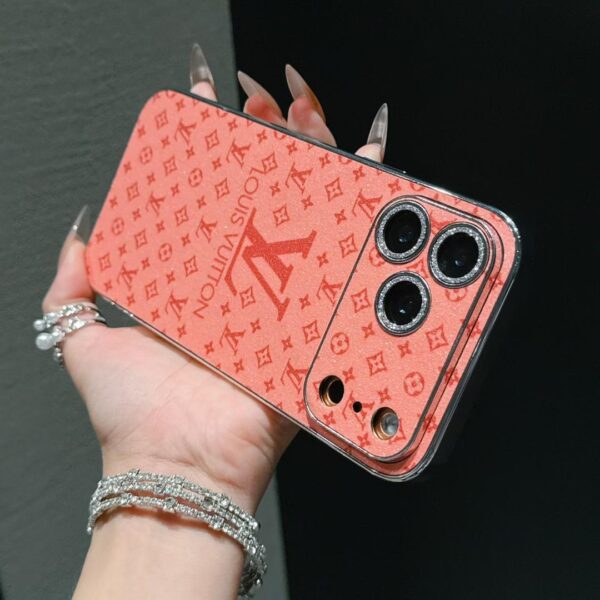 Luxury LV Shiny Phone Case for iPhone 13-18 Pro & Pro Max
