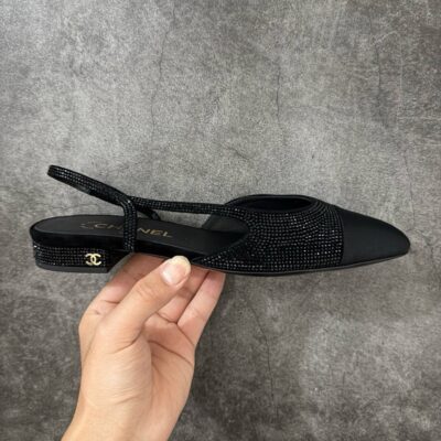 IMG_0702 Chanel Slingbacks Flat in Strass