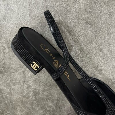IMG_0708 Chanel Slingbacks Flat in Strass