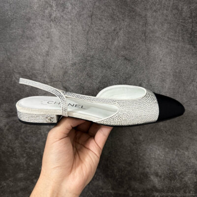 IMG_0841 Chanel Slingbacks Flat in Strass
