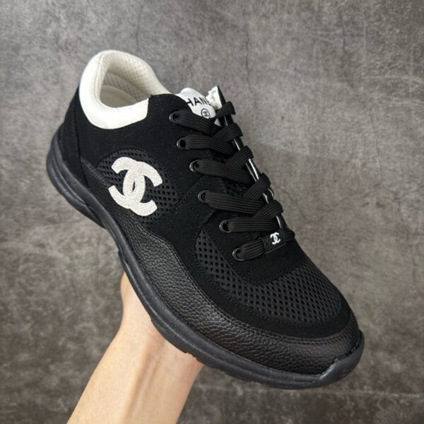Chanel Trainer Sneakers in Mesh and Calfskin G38299