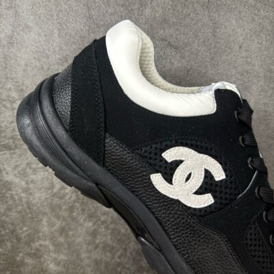 Chanel Trainer Sneakers in Mesh and Calfskin G38299