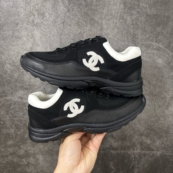 Chanel Trainer Sneakers in Mesh and Calfskin G38299