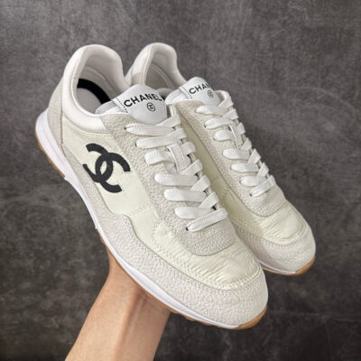 IMG_1029 Chanel Trainer Sneakers in Fabric and Suede
