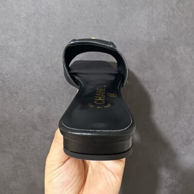 Chanel CC Turnlock Mules In Lambskin