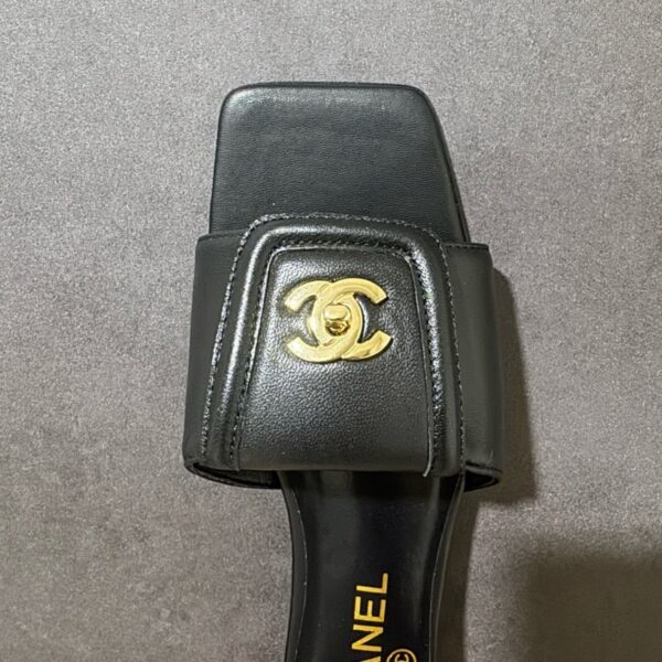 Chanel CC Turnlock Mules In Lambskin