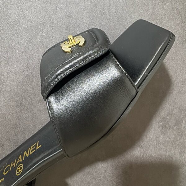 Chanel CC Turnlock Mules In Lambskin