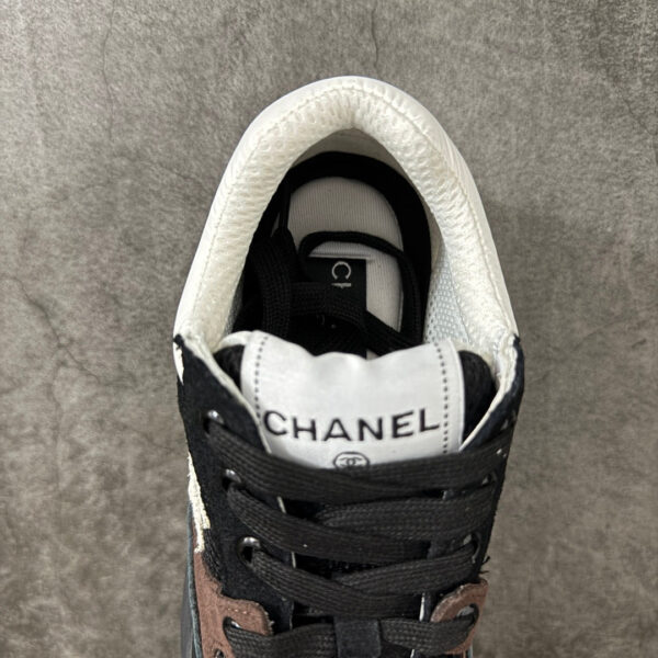 Chanel Trainer Sneakers in Mesh and Calfskin Brown G38299