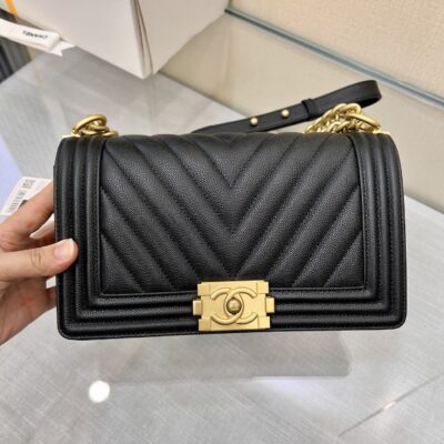 BOY BAG MEDIUM 25 BLACK HARDWARE