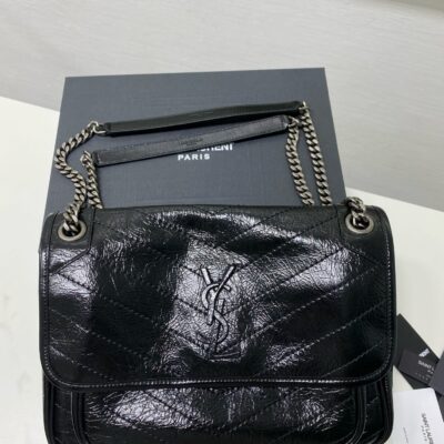Image_20240811135539_e9d7f4aa-0e40-41eb-a664-b18004e6e7e2 MEDIUM NIKI 28 IN BLACK CALFSKIN CHAIN BAG High-end