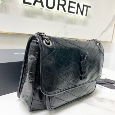Image_20240811135545_43631d88-5147-4075-989b-ab9585a43d38 MEDIUM NIKI 28 IN BLACK CALFSKIN CHAIN BAG High-end