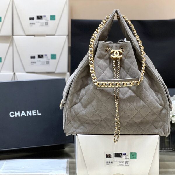 Image_20250409095930_ed5f558f-a385-4023-a4c9-23dd6517863a CC 25 HANDBAG IN GRAY 40 SUEDE CALFSKIN GOLD HARDWARE