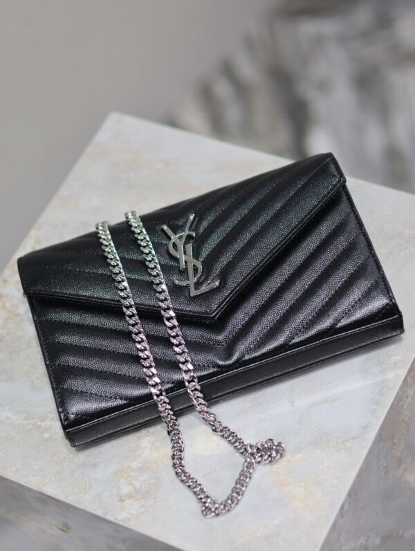 WOC 23 IN BLACK CAVIAR LAMBSKIN SILVER HARDWARE
