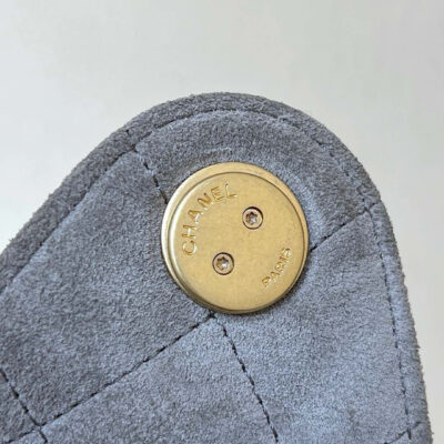 CC 25 HANDBAG IN GREY 30 SUEDE GOLD HARDWARE