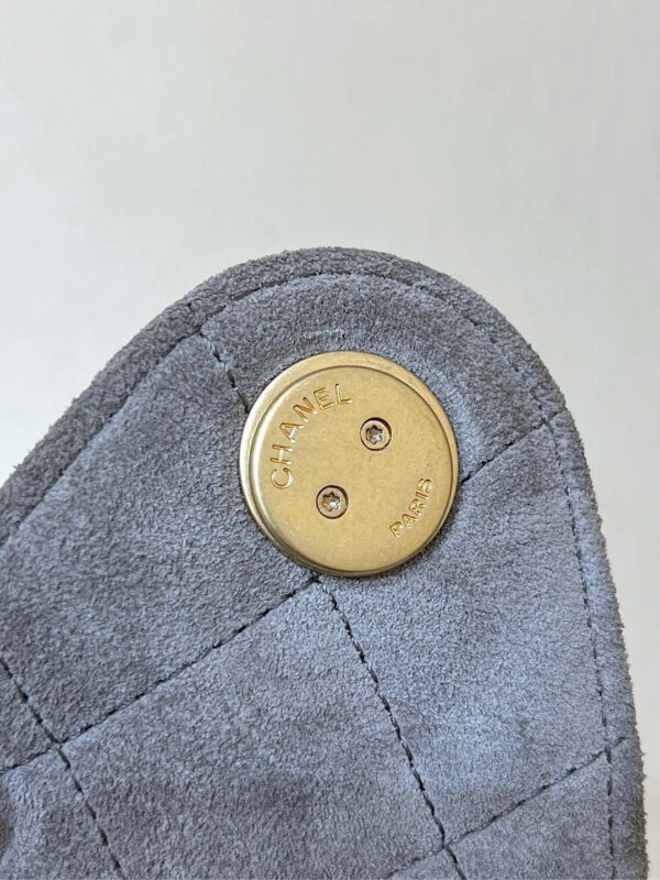 CC 25 HANDBAG IN GREY 30 SUEDE GOLD HARDWARE