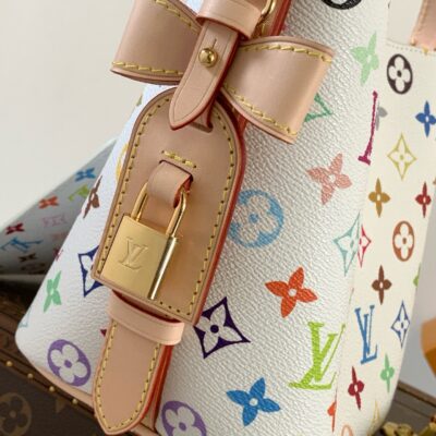 LV SHOULDER BAG 18 IN MULTICOLOR MONOGRAM CANVAS AND CALFSKIN