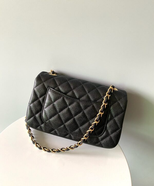 Image_20250816155329 MINI RECTANGLE FLAP BAG 20CM BLACK CAVIAR GOLD HARDWARE