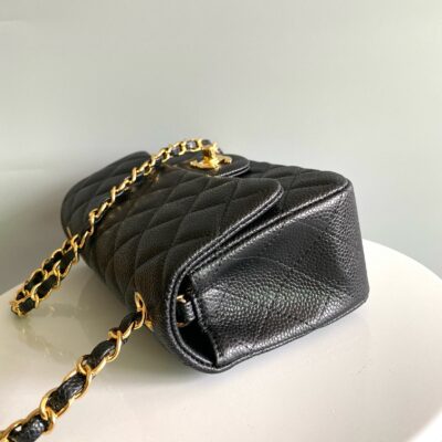 Image_20250816155332 MINI RECTANGLE FLAP BAG 20CM BLACK CAVIAR GOLD HARDWARE