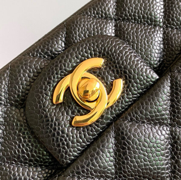 Image_20250816155335 MINI RECTANGLE FLAP BAG 20CM BLACK CAVIAR GOLD HARDWARE