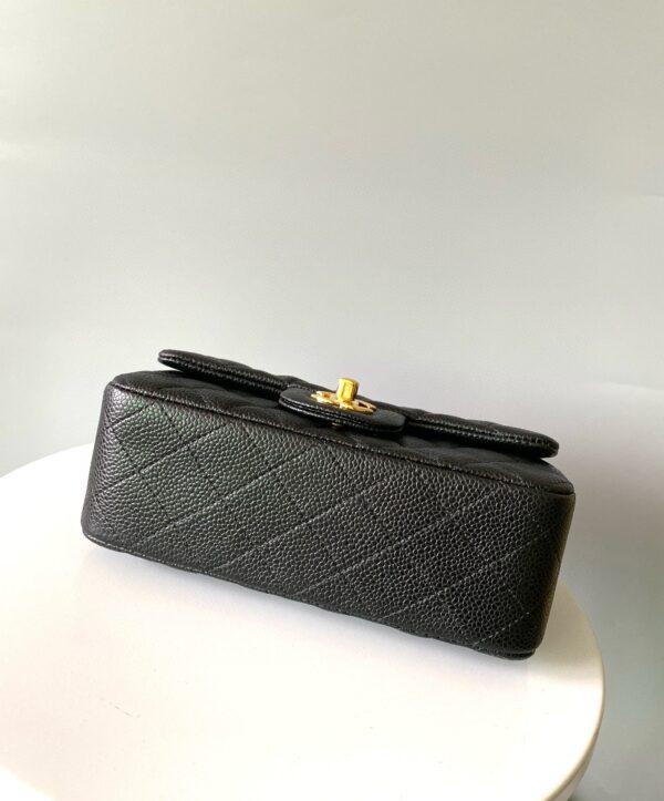 Image_20250816155337 MINI RECTANGLE FLAP BAG 20CM BLACK CAVIAR GOLD HARDWARE