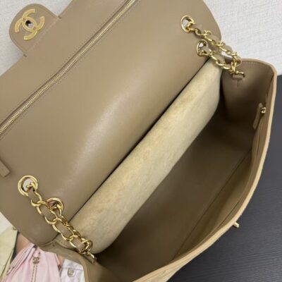 CHANEL 26 CLASSIC FLAP IN BEIGE SUEDE 30726