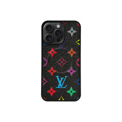 LV Black Multi-Color Monogram MagSafe Case for iPhone 12-18 Pro & Pro Max