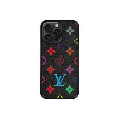 LV Black Multi-Color Monogram MagSafe Case for iPhone 12-18 Pro & Pro Max