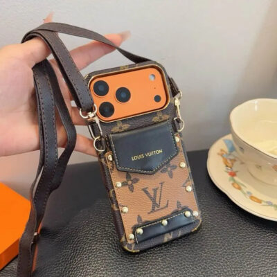 Luxury LV Phone Case with Strap For iPhone 12-18 Pro & Pro Max