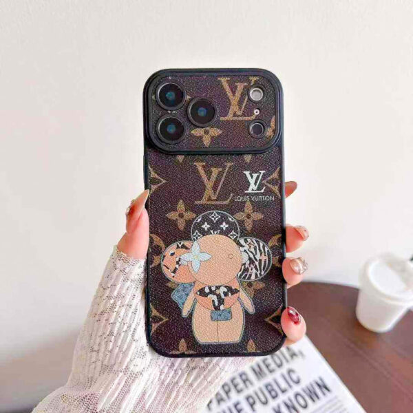 LV with Character Collaboration Phone Case for iPhone 14-18 Pro & Pro Max