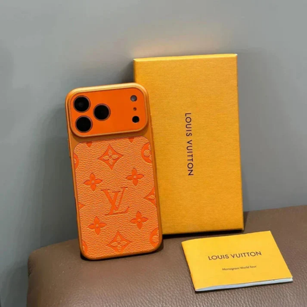 LouisVuittoniPhone17ProMaxCase_OrangeLViPhone17ProCase_LViPhone17Case_LouisvuittoniPhonecase_LViPhonecase6 Signature Monogram Embossed Phone Case For iPhone 13-18 Pro & Pro Max