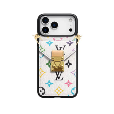 Premium Leather Monogram Phone Case For iPhone 13-18 Pro & Pro Max