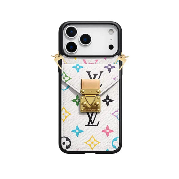 Premium Leather Monogram Phone Case For iPhone 13-18 Pro & Pro Max
